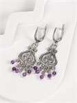 Серьги из серебра с аметистом 3251