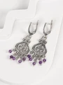 Серьги из серебра с аметистом 3251