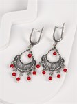 Серьги из серебра с кораллом 3252