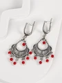 Серьги из серебра с кораллом 3252