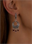 Серьги из серебра с гранатом 3254