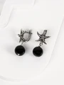 Серьги из серебра с агатом 3263