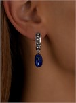 Серьги из серебра с лазуритом 3264