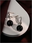 Серьги из серебра с агатом 3266