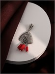 Подвеска из серебра с кораллом 3268