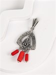 Подвеска из серебра с кораллом 3268