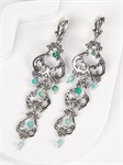 Серьги из серебра с амазонитом 3269