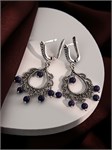 Серьги из серебра с лазуритом 3270