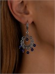 Серьги из серебра с лазуритом 3270