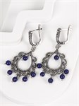 Серьги из серебра с лазуритом 3270
