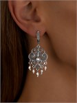 Серьги из серебра с жемчугом 3271