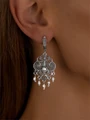 Серьги из серебра с жемчугом 3271