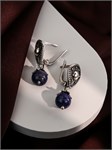 Серьги из серебра с лазуритом 3273