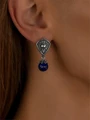 Серьги из серебра с лазуритом 3273