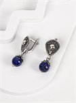 Серьги из серебра с лазуритом 3273