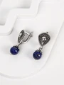 Серьги из серебра с лазуритом 3273