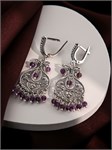 Серьги из серебра с аметистом 3275
