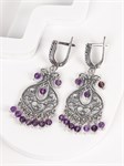 Серьги из серебра с аметистом 3275