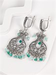 Серьги из серебра с амазонитом 3276