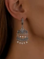 Серьги из серебра с жемчугом 3278