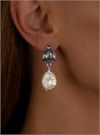 Серьги из серебра с барочным жемчугом 3279