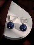 Серьги из серебра с кианитом 3280