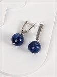 Серьги из серебра с кианитом 3280
