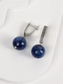 Серьги из серебра с кианитом 3280