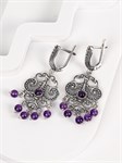 Серьги из серебра с аметистом 3281