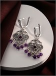 Серьги из серебра с аметистом 3281