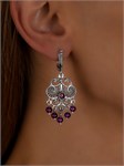 Серьги из серебра с аметистом 3281