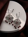 Серьги из серебра с гранатом 3286
