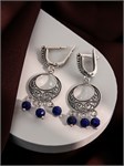 Серьги из серебра с лазуритом 3283