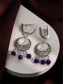 Серьги из серебра с лазуритом 3283