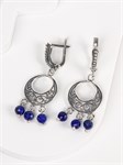 Серьги из серебра с лазуритом 3283