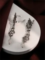 Серьги из серебра с розовым кварцем 3284