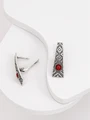 Серьги из серебра с кораллом 3324