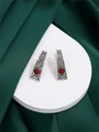 Серьги из серебра с кораллом 3324