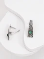 Серьги из серебра с хризопразом 3326
