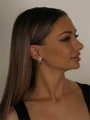 Серьги из серебра с хризопразом 3326