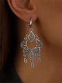 Серьги из серебра с филигранью 2391