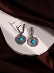 Серьги из серебра с бирюзой 2409