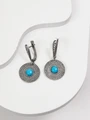 Серьги из серебра с бирюзой 2409