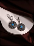 Серьги из серебра с бирюзой 3118