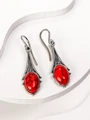 Серьги из серебра с кораллом 1975