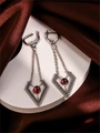 Серьги из серебра с сердоликом 2459