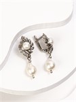 Серьги из серебра с жемчугом 2889