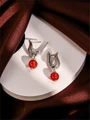 Серьги из серебра с сердоликом 2890