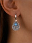 Серьги из серебра с бирюзой 3350