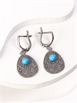 Серьги из серебра с бирюзой 3350